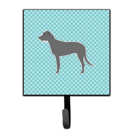 Carolines Treasures Irish Wolfhound Checkerboard Blue Leash or Key Holder BB3703SH4